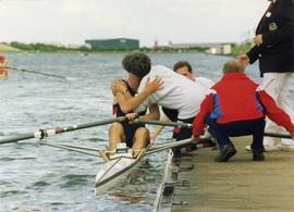 Pauline Rayner congratulates Sam Allpass
