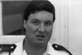 Police officer attending for Prince Michael of Kent&#039;s visit